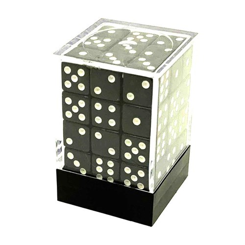 Dice Set 36 pcs. D6 Black with Sharp Corners 12 mm - photo 25603
