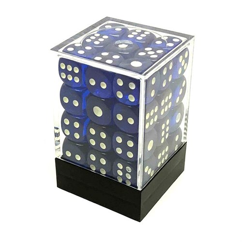 Dice Set 36 pcs. D6 Blue Transparent 12 mm - photo 25609