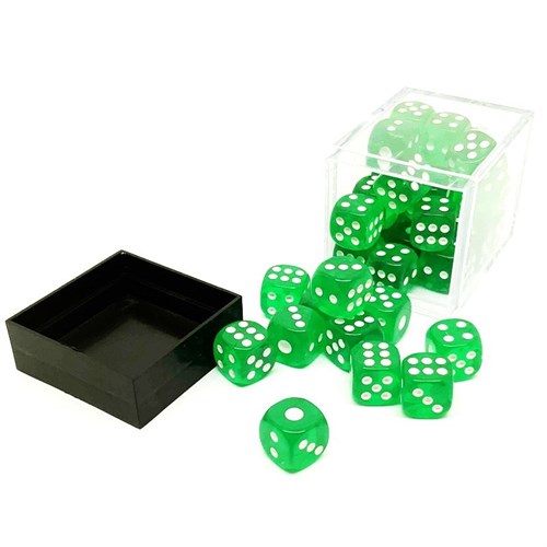Dice Set 36 pcs. D6 Green Transparent 12 mm - photo 25620