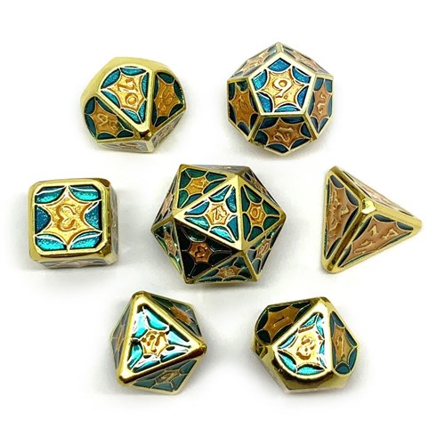 7-Piece Metal RPG Dice Set — Sunny Morning - photo 25765