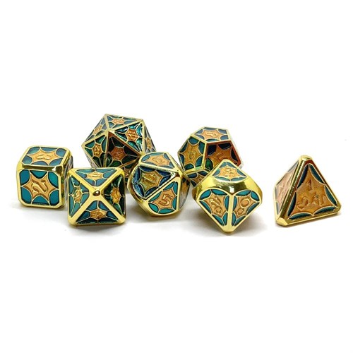 7-Piece Metal RPG Dice Set — Sunny Morning - photo 25766