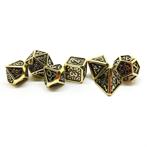 7-Piece Metal RPG Dice Set — Skilled Weaponsmith - photo 25770