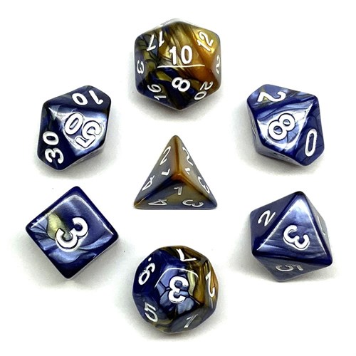 7-Piece RPG Dice Set — Gold Vein - photo 25780