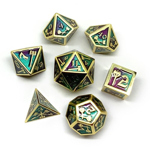 7-Piece Metal RPG Dice Set — Master's Forge - photo 25781