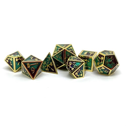 7-Piece Metal RPG Dice Set — Master's Forge - photo 25784