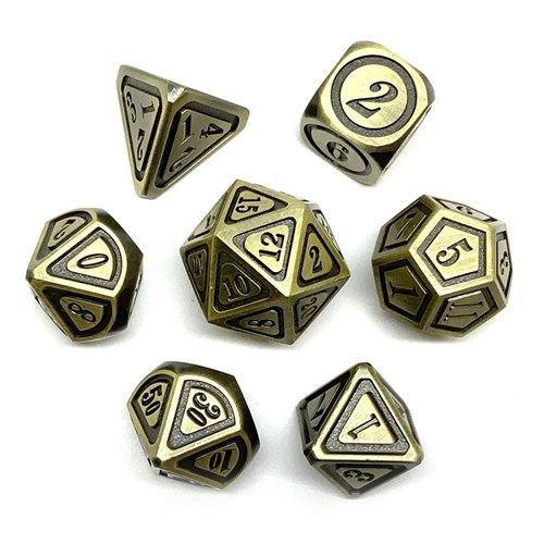 7-Piece Metal RPG Dice Set — Ready Metal - photo 25797