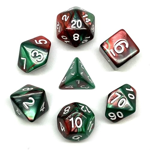 7-Piece RPG Dice Set — Scorching Canopy - photo 25800