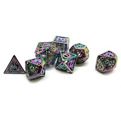 7-Piece Metal RPG Dice Set — Tempered Gears - photo 25812