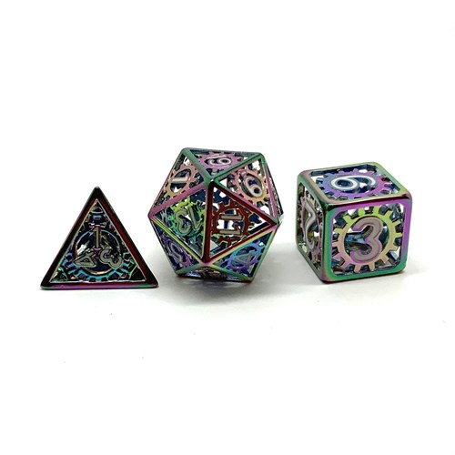 7-Piece Metal RPG Dice Set — Tempered Gears - photo 25813