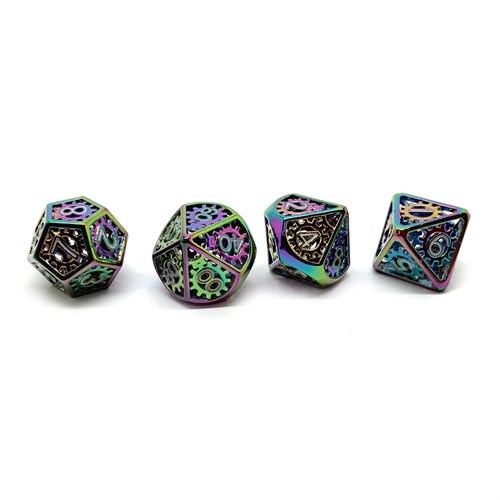 7-Piece Metal RPG Dice Set — Tempered Gears - photo 25814
