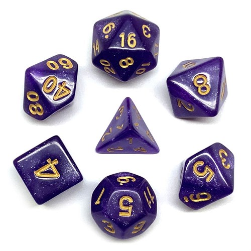 7-Piece RPG Dice Set — Deep Purple - photo 25827