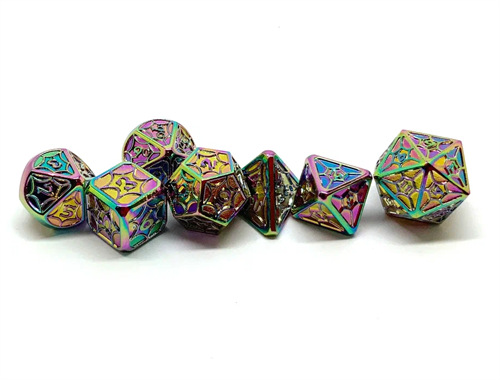 7-Piece Metal RPG Dice Set — Soap Stained Glass - photo 25840