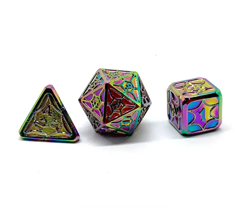 7-Piece Metal RPG Dice Set — Soap Stained Glass - photo 25841