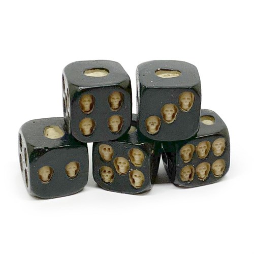 Dice Set 5 pcs. D6 Skull 16 mm - photo 25844