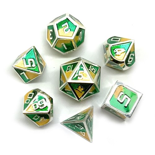 7-Piece Metal RPG Dice Set — Oxidised Metal - photo 25869