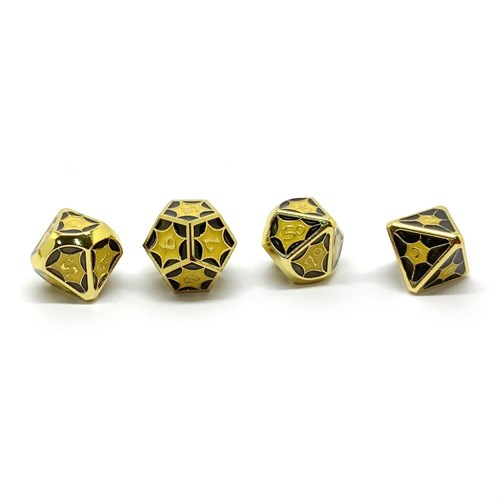 7-Piece Metal RPG Dice Set — Gilded Stained Glass - photo 25875