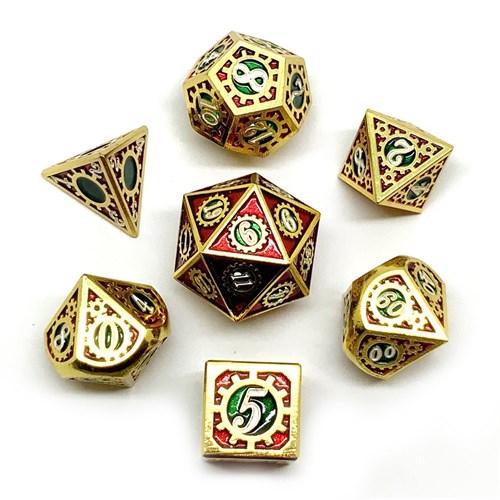 7-Piece Metal RPG Dice Set — Spring Gears - photo 25877