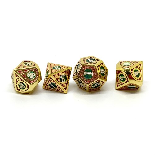 7-Piece Metal RPG Dice Set — Spring Gears - photo 25879
