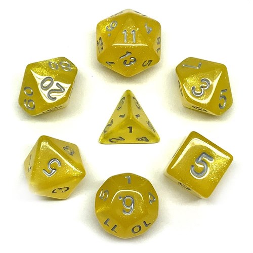 7-Piece RPG Dice Set — Yellow Citrus - photo 25884