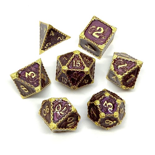 7-Piece RPG Dice Set — Dragon Burgundy - photo 25890