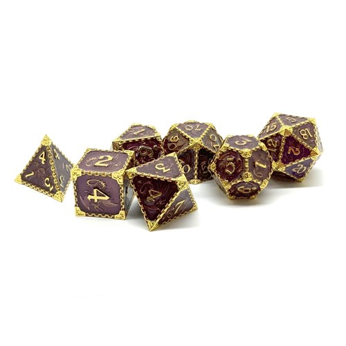 7-Piece RPG Dice Set — Dragon Burgundy - photo 25891