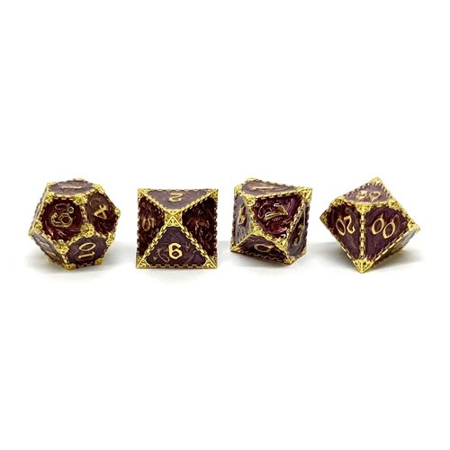 7-Piece RPG Dice Set — Dragon Burgundy - photo 25892