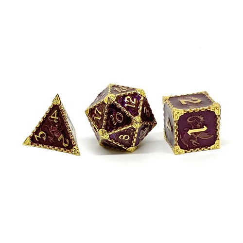 7-Piece RPG Dice Set — Dragon Burgundy - photo 25893