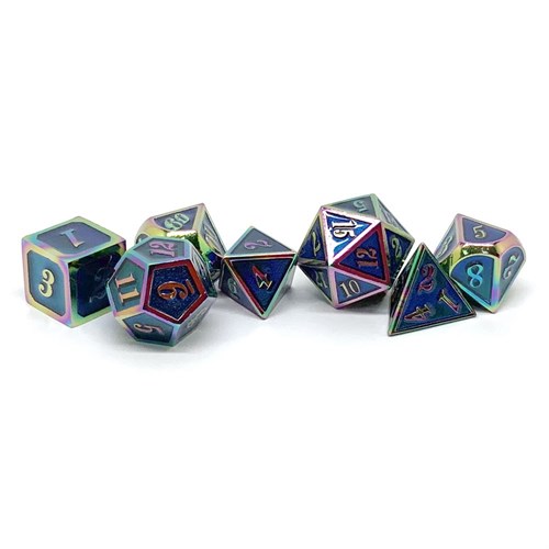 7-Piece Metal RPG Dice Set — Burnt Metal - photo 25895