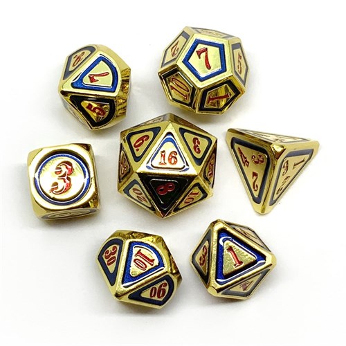 7-Piece Metal RPG Dice Set — Signal Gold - photo 25896