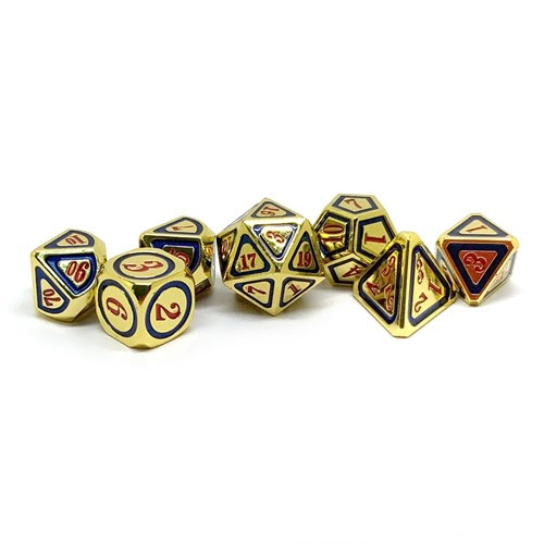 7-Piece Metal RPG Dice Set — Signal Gold - photo 25897