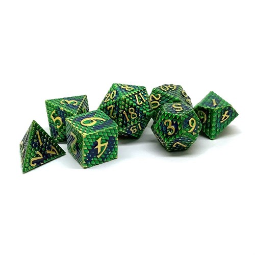 7-Piece Metal RPG Dice Set — Dragon Scale - photo 25904