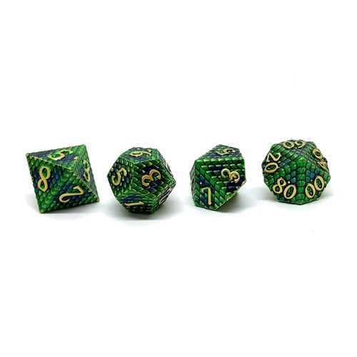 7-Piece Metal RPG Dice Set — Dragon Scale - photo 25905