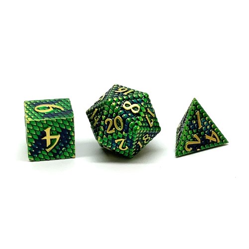 7-Piece Metal RPG Dice Set — Dragon Scale - photo 25906