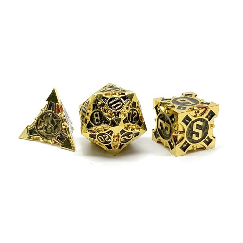 7-Piece Metal RPG Dice Set — Black Baroque - photo 25908