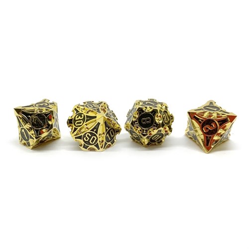 7-Piece Metal RPG Dice Set — Black Baroque - photo 25909