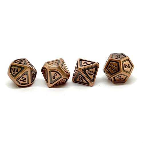 7-Piece Metal RPG Dice Set — Bronze - photo 25937