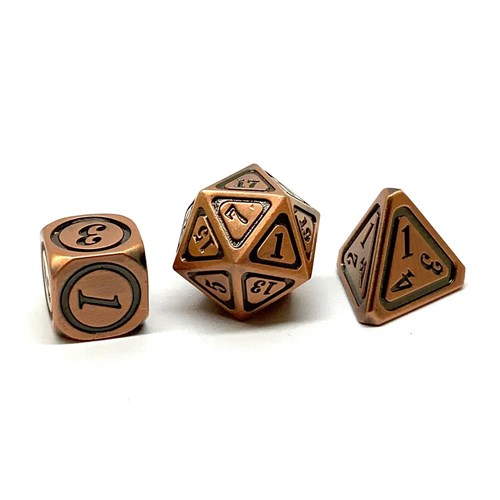 7-Piece Metal RPG Dice Set — Bronze - photo 25938