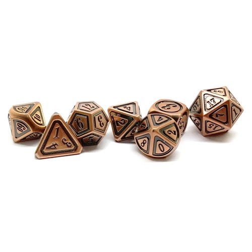 7-Piece Metal RPG Dice Set — Bronze - photo 25939