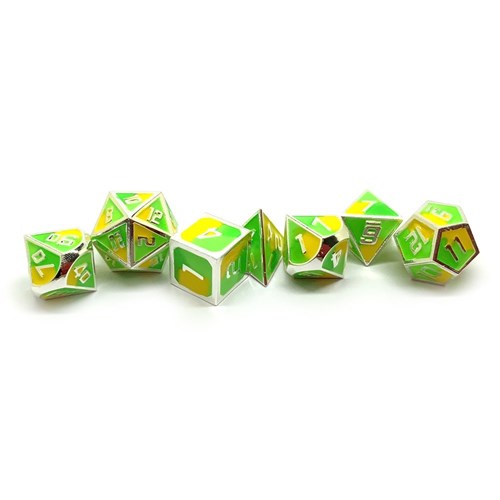 7-Piece Metal RPG Dice Set — Ripening Lemon - photo 25941