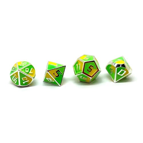 7-Piece Metal RPG Dice Set — Ripening Lemon - photo 25942