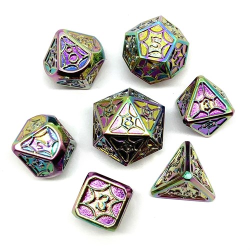7-Piece Metal RPG Dice Set — New Stained Glass - photo 25956