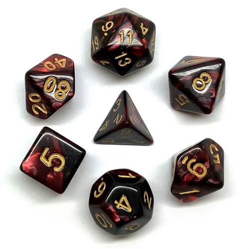 7-Piece RPG Dice Set — Red Granite - photo 25967