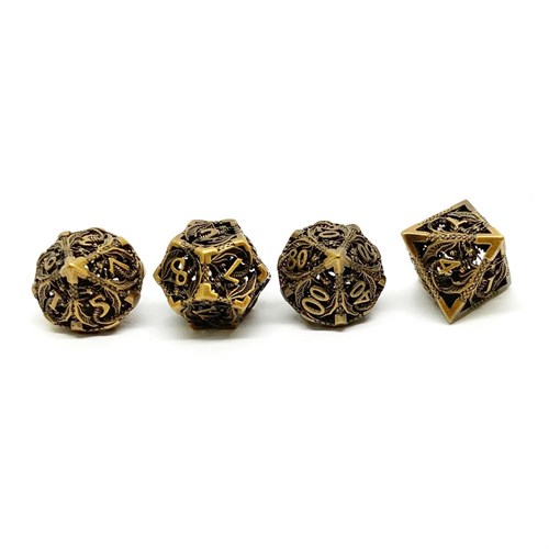 7-Piece Metal RPG Dice Set — Dragon Bronze - photo 25975