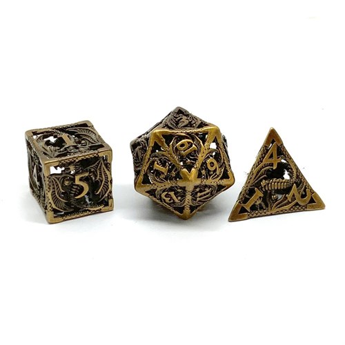 7-Piece Metal RPG Dice Set — Dragon Bronze - photo 25976