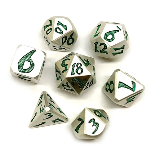 7-Piece Metal RPG Dice Set — Hidden Dragon - photo 25991