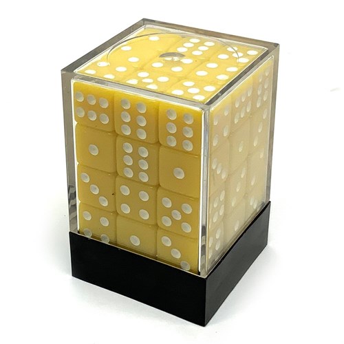 Dice Set 36 pcs. D6 Yellow with Sharp Corners 12 mm - photo 26003