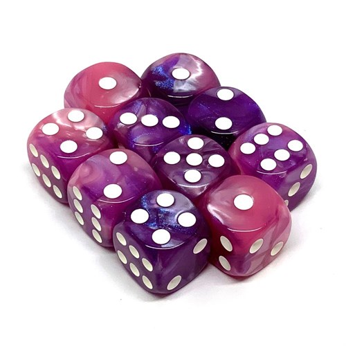 Dice Set D6 Pearlescent Dragon Blood 16 mm with Rounded Corners (10 pcs.) - photo 26155