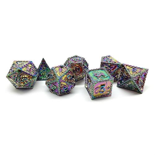 7-Piece Metal RPG Dice Set — Fairy Dragon - photo 26164