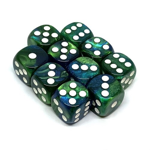 Dice Set D6 Pearlescent Power of the Marshes 16 mm with Rounded Corners (10 pcs.) - photo 26172