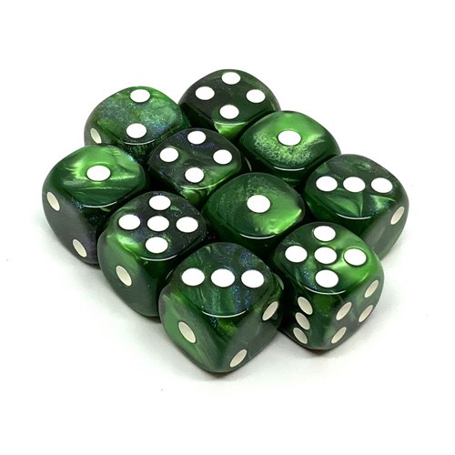 Dice Set D6 Pearlescent Power of the Marshes 16 mm with Rounded Corners (10 pcs.) - photo 26173